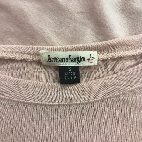 light pink long sleeve logo top - Picture 2 of 3